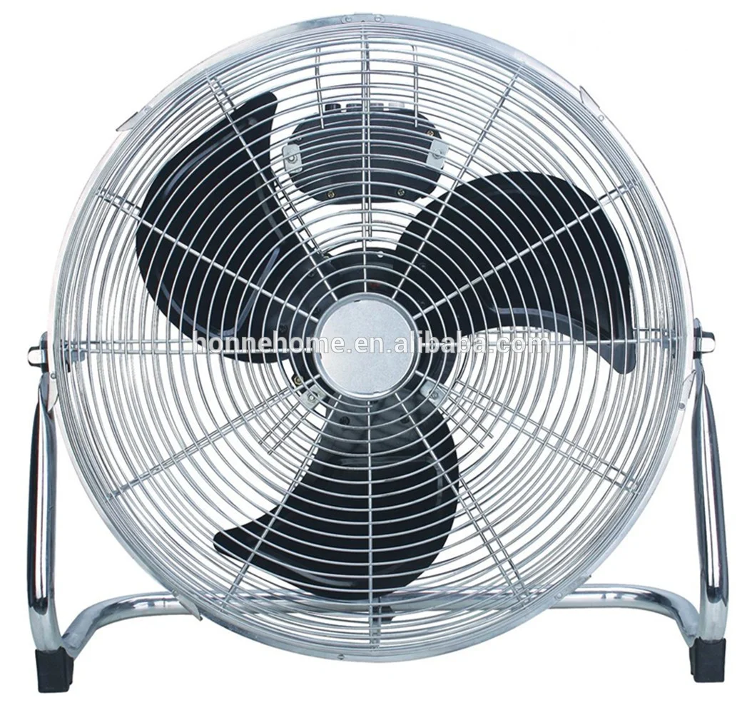 100W 16 inch High Velocity Air Cooling Metal floor standing fan
