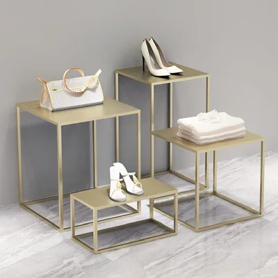 Modern wholesale metal clothes display display rack counter design combination clothing Nakajima display table rack