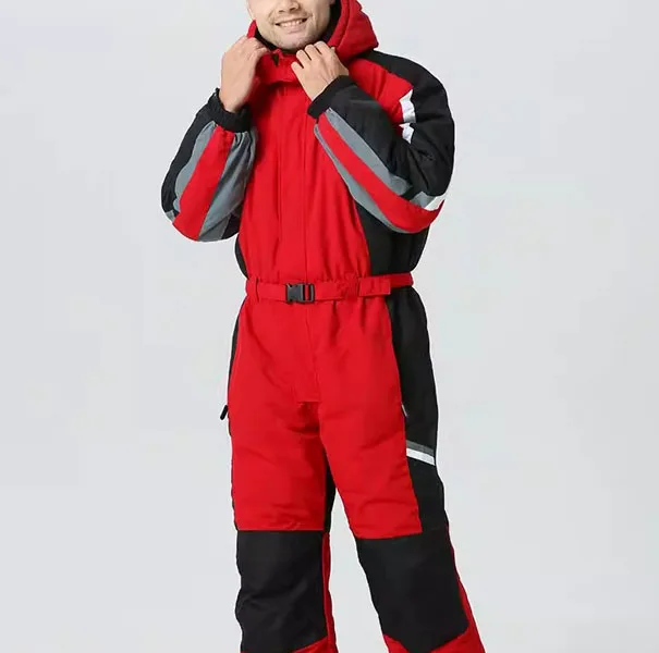 Ski Suit Men Women Snowsuit One Piece Snowboarding Waterproof Windproof Jumpsuit for Outdoor Sports