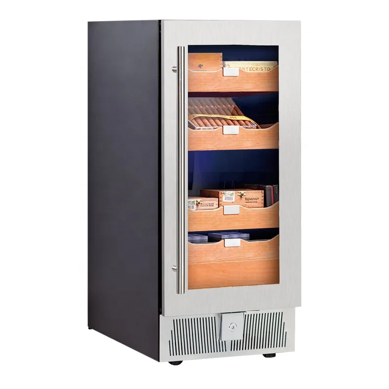 Automatic Humidity Control Cedar Shelves Wine Cigar Refrigerator