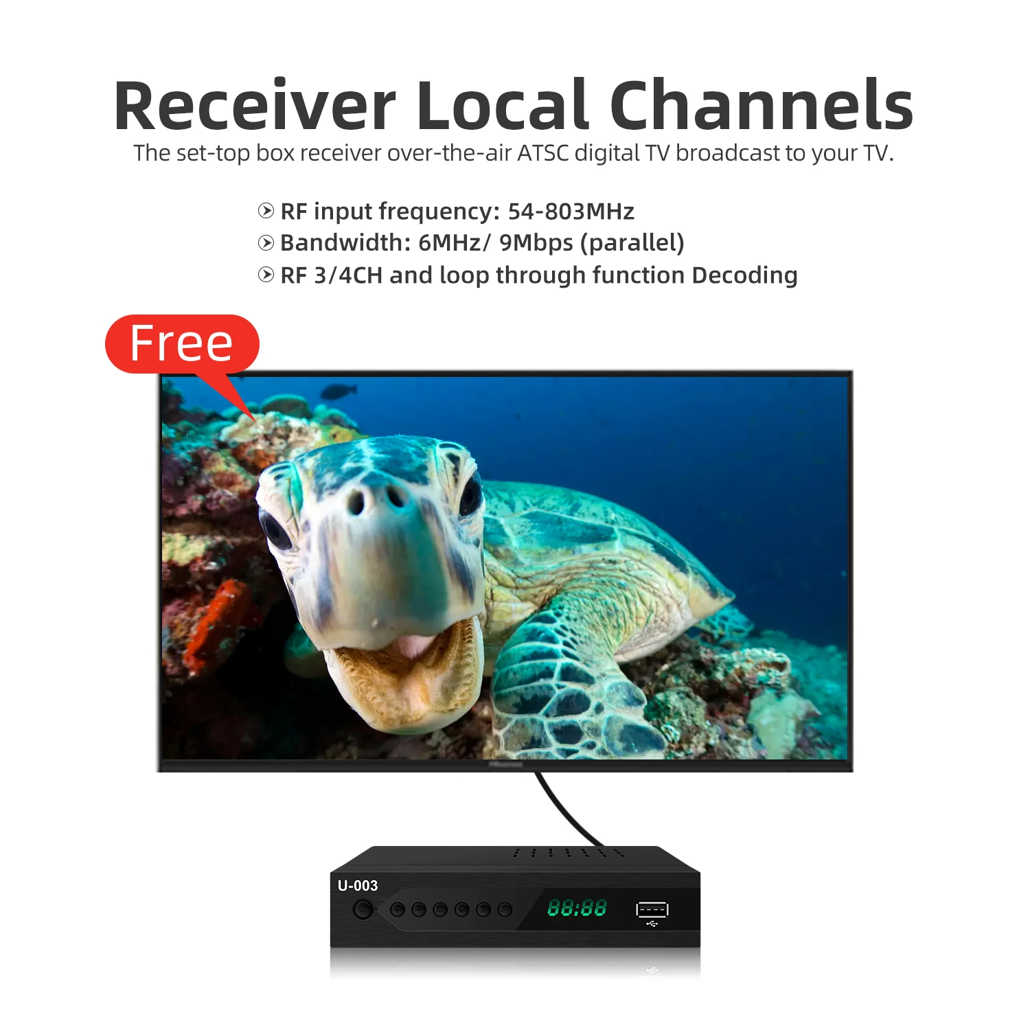 Полный цифровой HD fatsc TV Box тюнер приставка маленькая конвертер для Америки Мексика