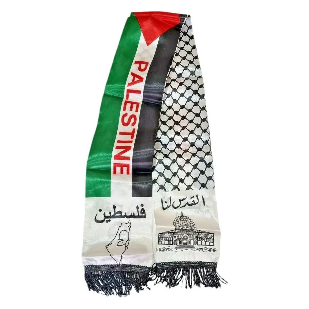 Hot selling custom double-sided printing indoor and outdoor customized Palestinian flag and scarf