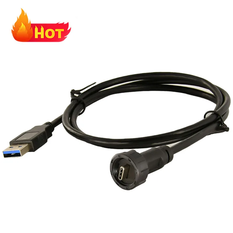 waterproof ip67 2.0 usbc connector price socket plug solder port usb type c a male female usb connector factory