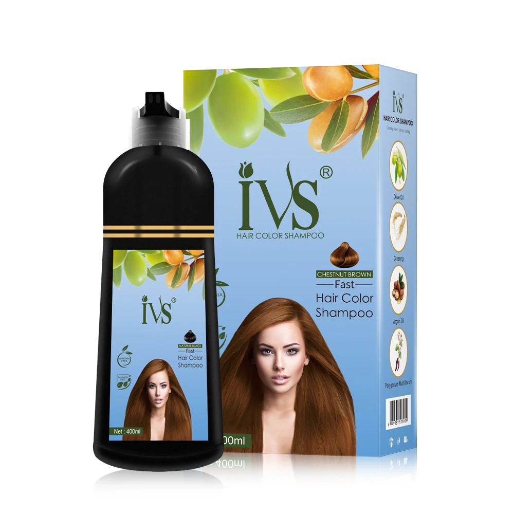 IVS hair cream color professional dye shampoo herbal hair dye shampoo brown herbal dye shampoo
