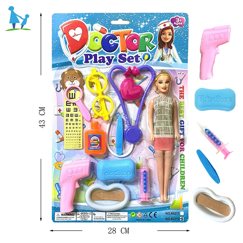 10Pcs Role Play Doctor Learning Toy Medical Set Kit Educational Doctor Nurse Pretend Toy For 3 Years Kids