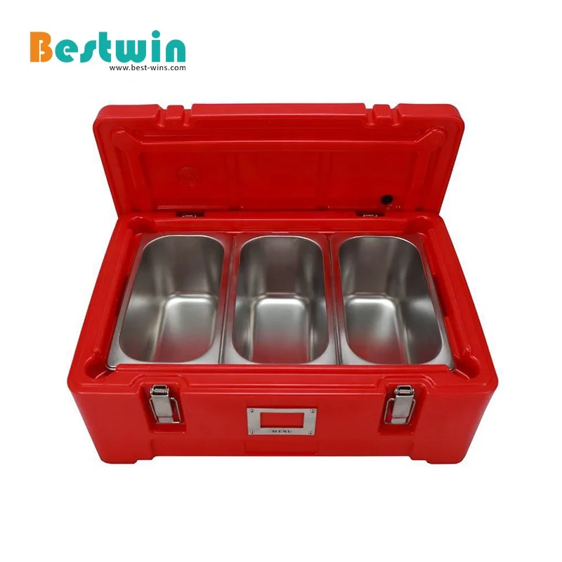 Catering Supplies Plastic PE Top Loading Insulated Food Container Thermal Carrier for GN Pan