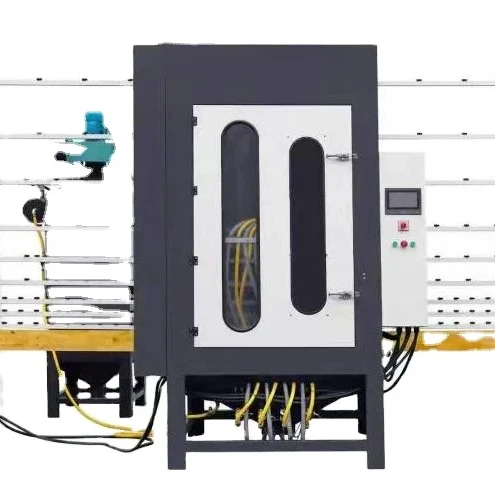 Automatic Sandblasting equipment Vertical Glass Sandblasting Machine For Glass