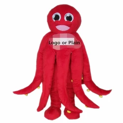 Good visual nice quality soft plush blue octopus mascot costume walking life size adult octopus mascot costume