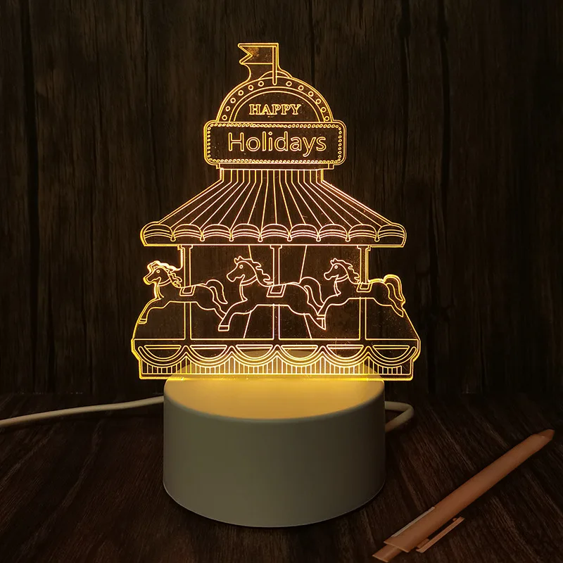 Kids Room Table Lamp 3 D Night Lamp Child Custom 3d Illusion Portable Led Night Light For Children