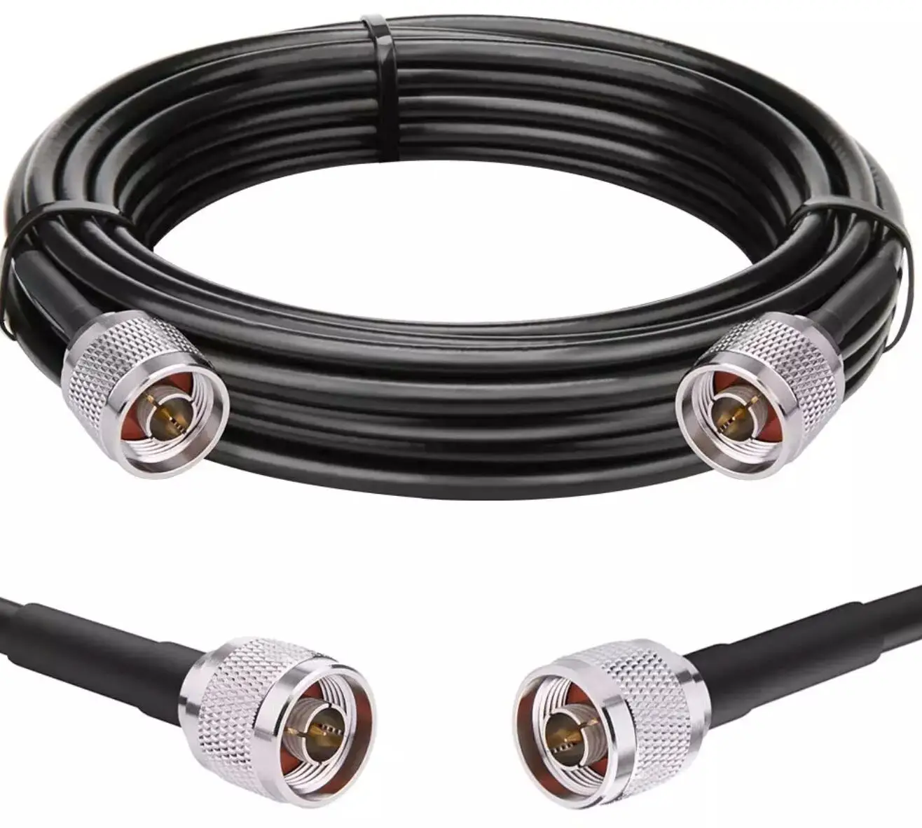 Manufacture 50 Ohm Low Loss ALSR240 coaxial cable assembly with N female to N male 3m for antenna system