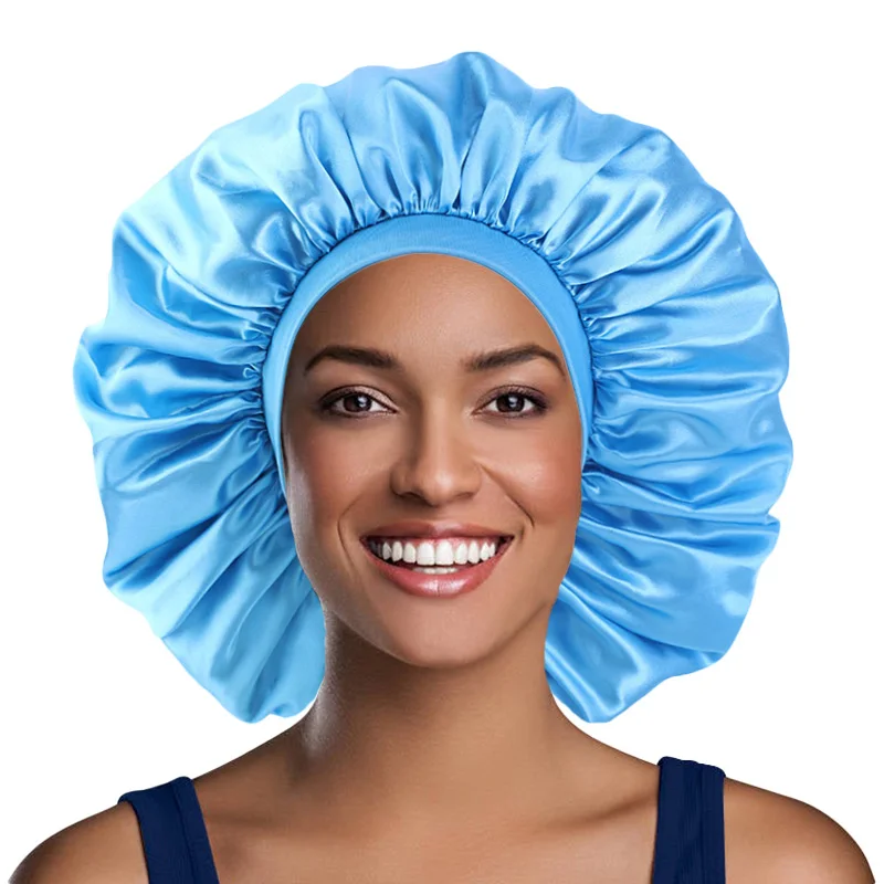 
 Модная шелковая длинная головная повязка большого размера, женская кепка для сна, эластичная лента, разноцветные аксессуары для волос, Оптовая продажа   (1600053253002)