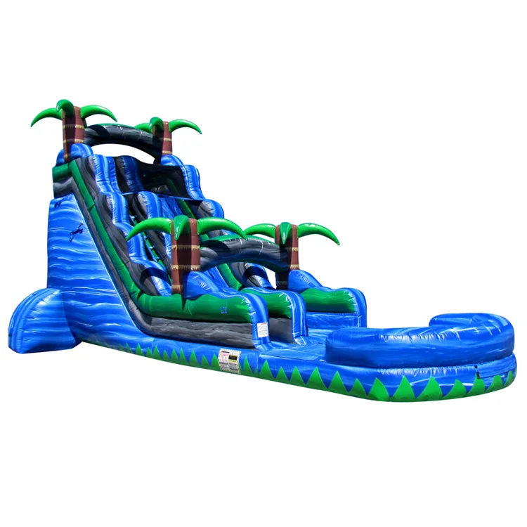 
Hot sale blue largest inflatable water slide hippo Palm water slide for kids and adults for sale 