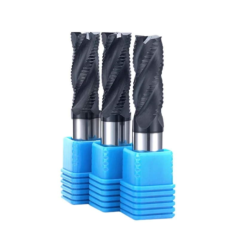 JR165 HRC45/55/65 4F coated hardened thread carbide milling cutter with lubrication holes bevel edges
