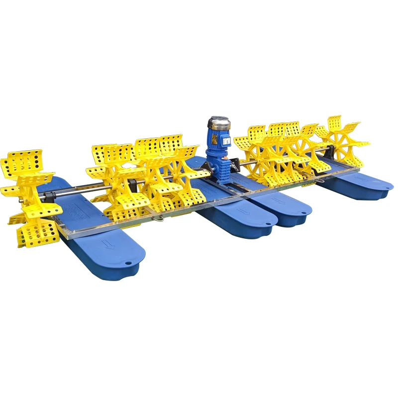 well-design eight paddle wheel aerator 3/4HP fish pond aerator hdpe floats shrimp farming machine