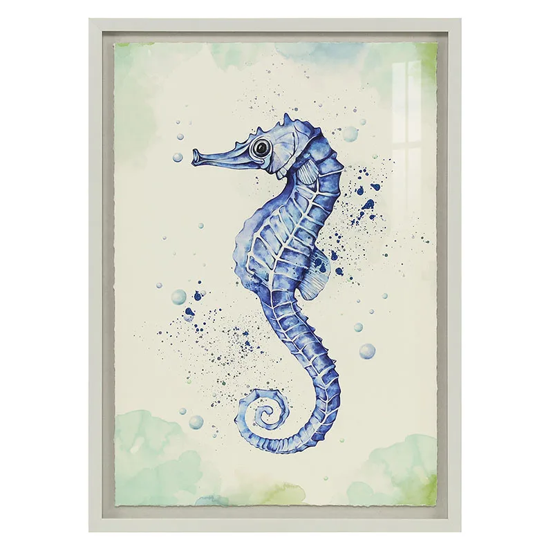 Sea Horse Frame Decoration Art Printing Paper Wall Art Wall Decor for Living Room