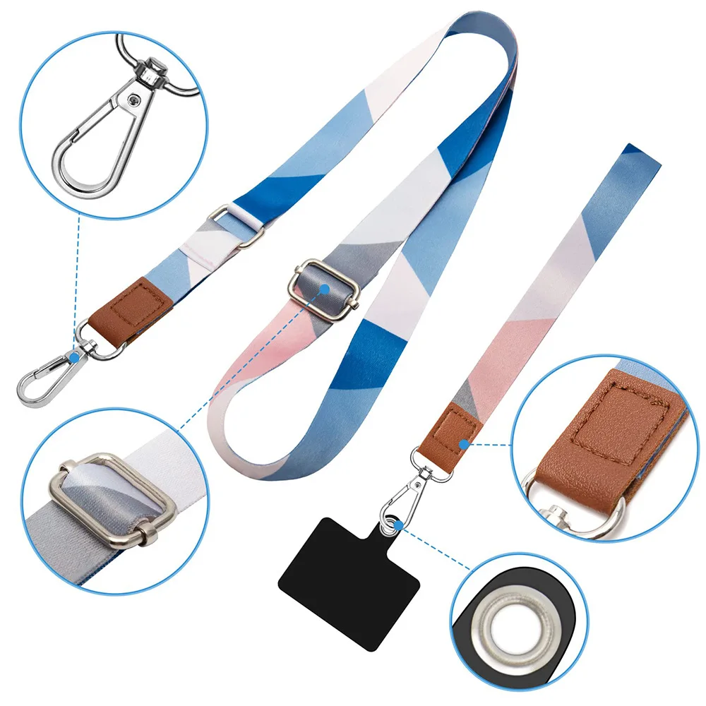 BSBH Customized Safety Durable Leather Lanyard Eco-Friendly Material For Key Car Short Strap Key Chain Wrist Lanyard