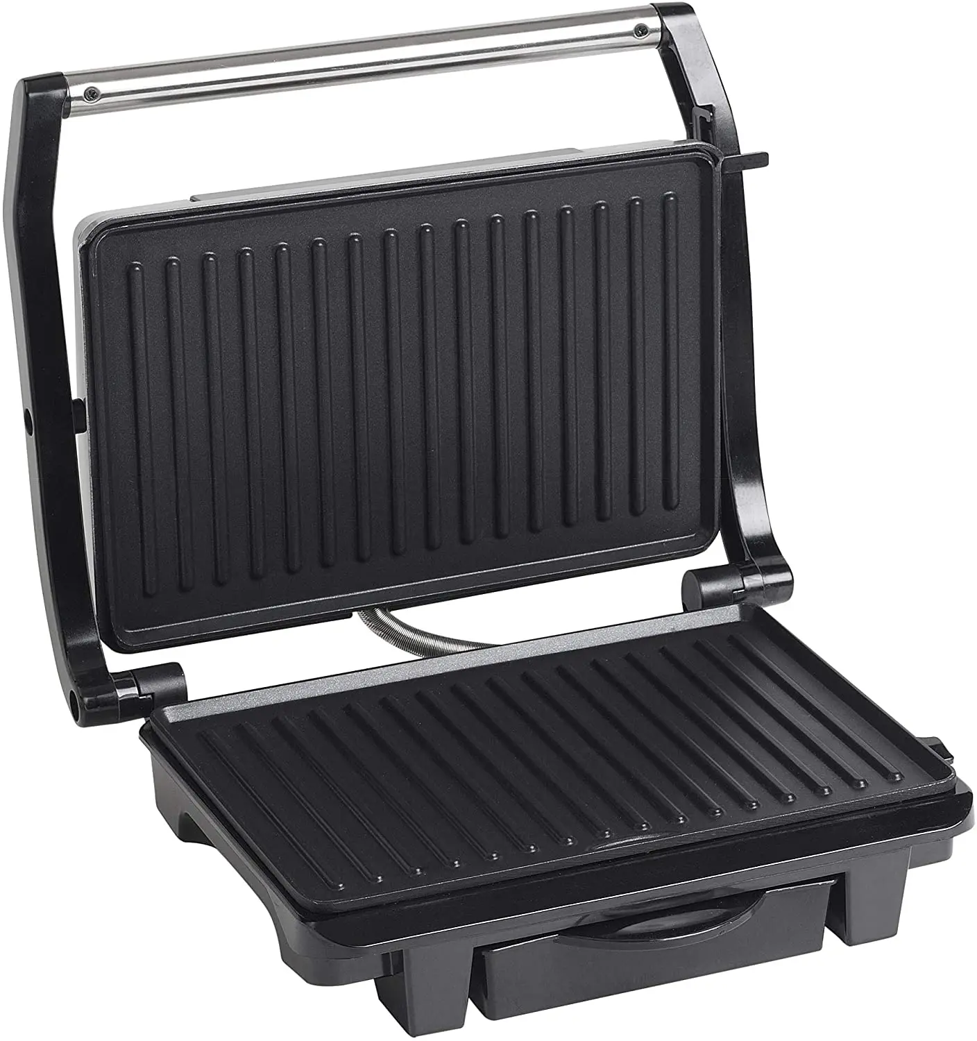 Industrial Commercial Stainless Steel Vertical Storage Removable Oil Tray Electric Contact Panini Sandwich Press Grill