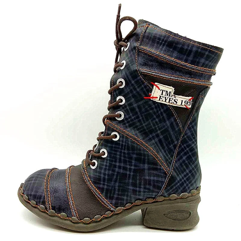 Женские зимние сапоги с меховой подкладкой, кожаные дышащие повседневные сапоги