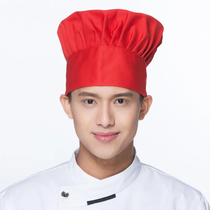 1Pcs Cook Adjustable Men And Women Kitchen Baker Chef Elastic Cap Hat Catering Comfortable For Men And Women