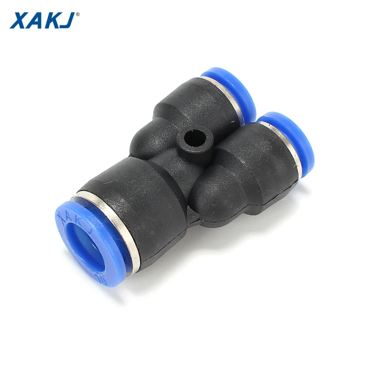
PY series 3 Way Equal Y-shape Tee Union PlasticTube-to-Tube Adaptor Pneumatic Airtube Pipe Fittings 