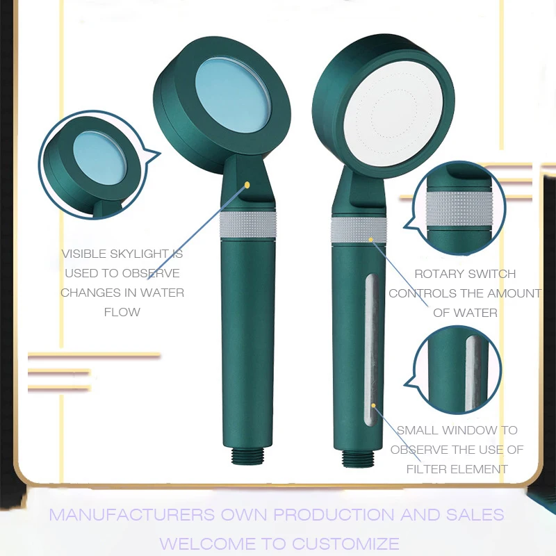 Supercharging Water Saving Ionic Filter Hand Held ABS Shower Head Dechlorination Filter Bathroom Shower Set