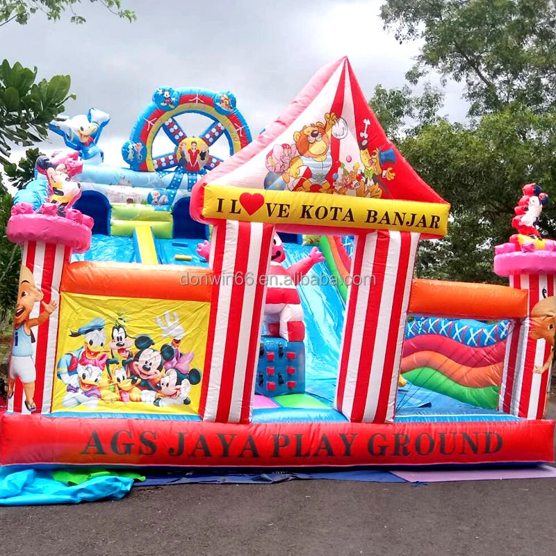 Factory Price High Quality Customized Inflatable Water Slide Or Dry Slide With Swimming Pool For Sale