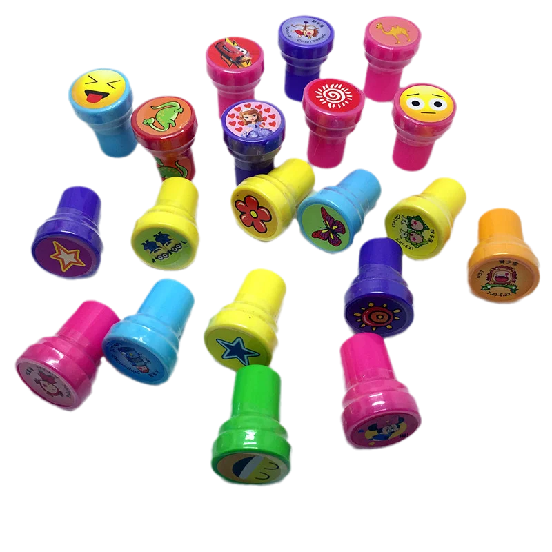 Круглые разноцветные Забавные милые детские штампы для скрапбукинга своими руками Детские Мультяшные резиновые Скрапбукинг награда игрушка