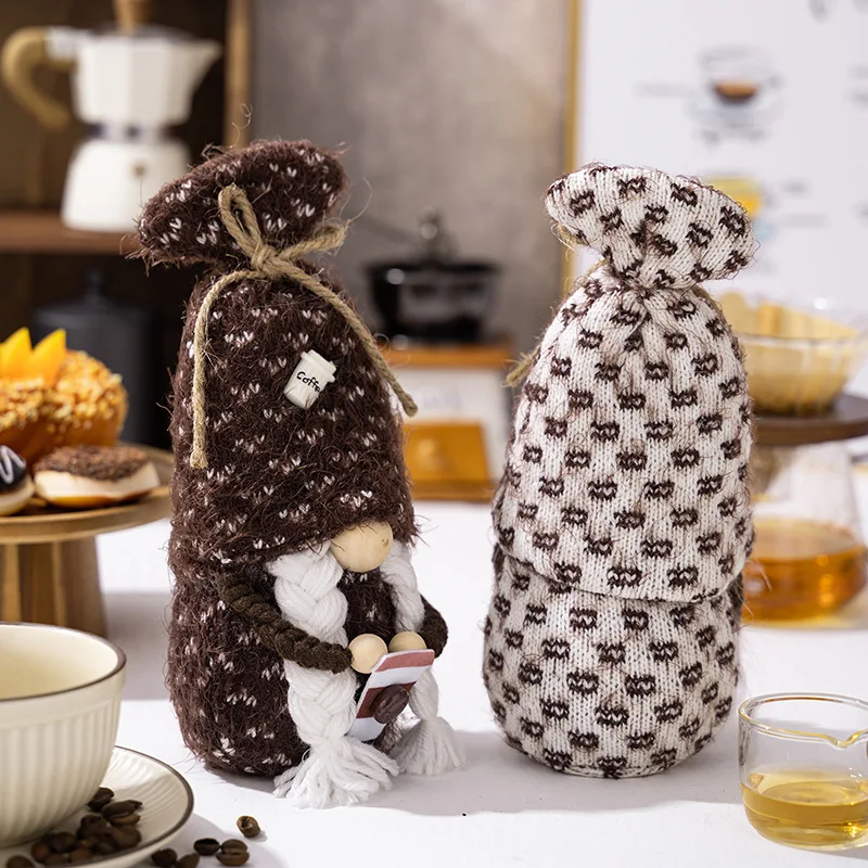 Coffee Dwarf Plush Bar Decoration Swedish Coffee Faceless Doll Toy Kitchen Gnome Ornaments