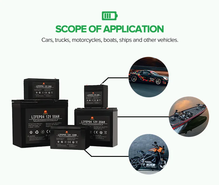Starting battery 12v 12.8V 17ah 18ah 20ah 24ah 30ah LiFePO4 Auto Engine Start Batteries For Car/Automobile/Truck Sports/Racing