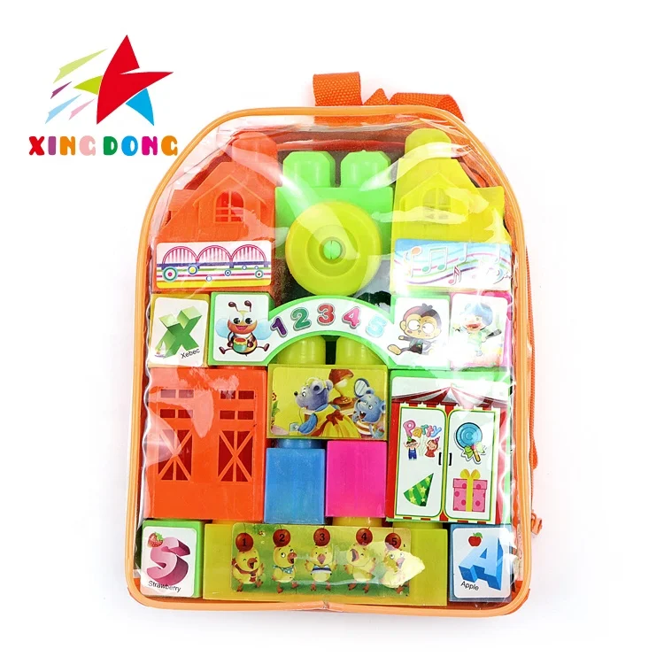 860   29PCS Classic educational big piece plastic Building blocks for children