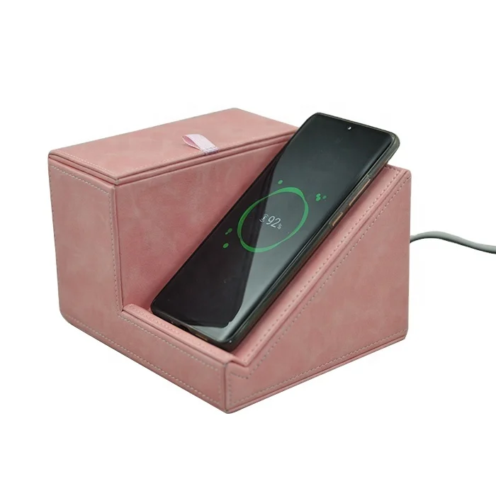 
Desktop Organizer PU Leather Tissue box with charging holder Napkin case for Restaurant 