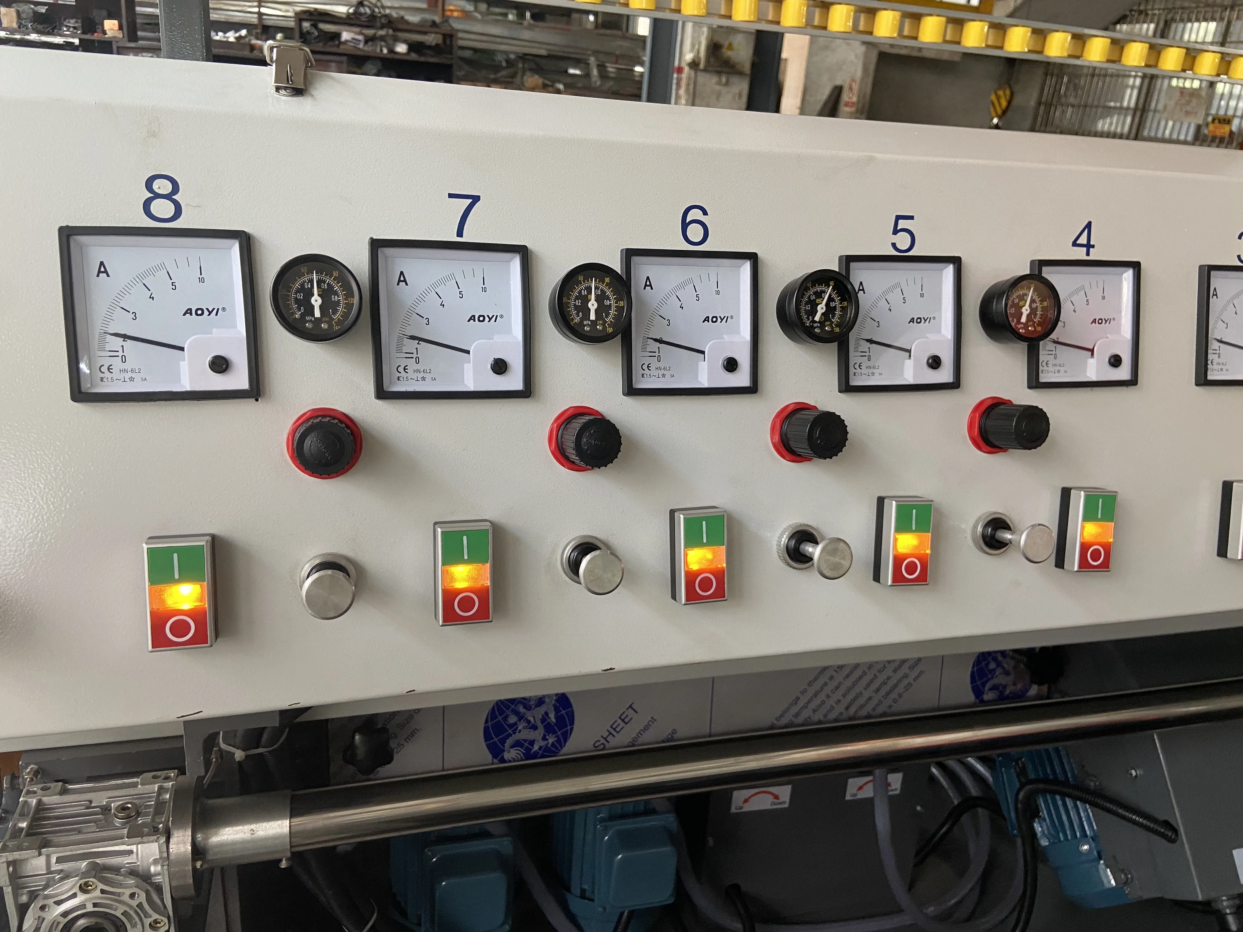 8 Motors Manual Window Glass Edging Grinding