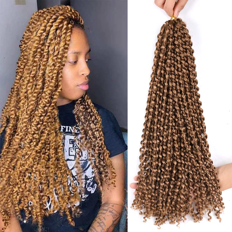 Beauty synthetic fiber hair Water wave Passion Twist braids 18 inch 22 strands 80g Crochet Hair
