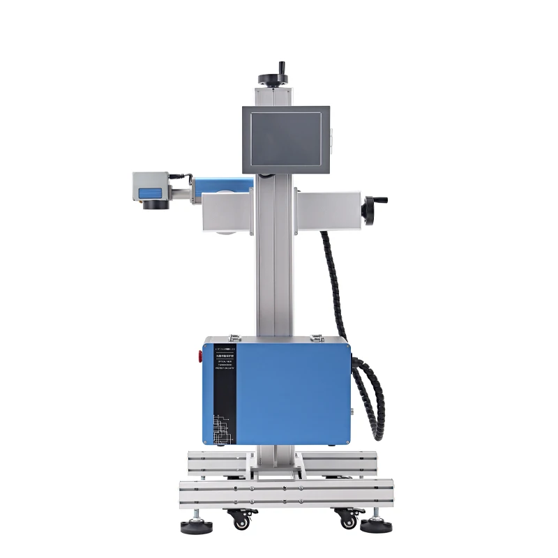 laser printing 20w metal label flying engraving machine ss bottles printing bottle laser engraving logo engraving machine