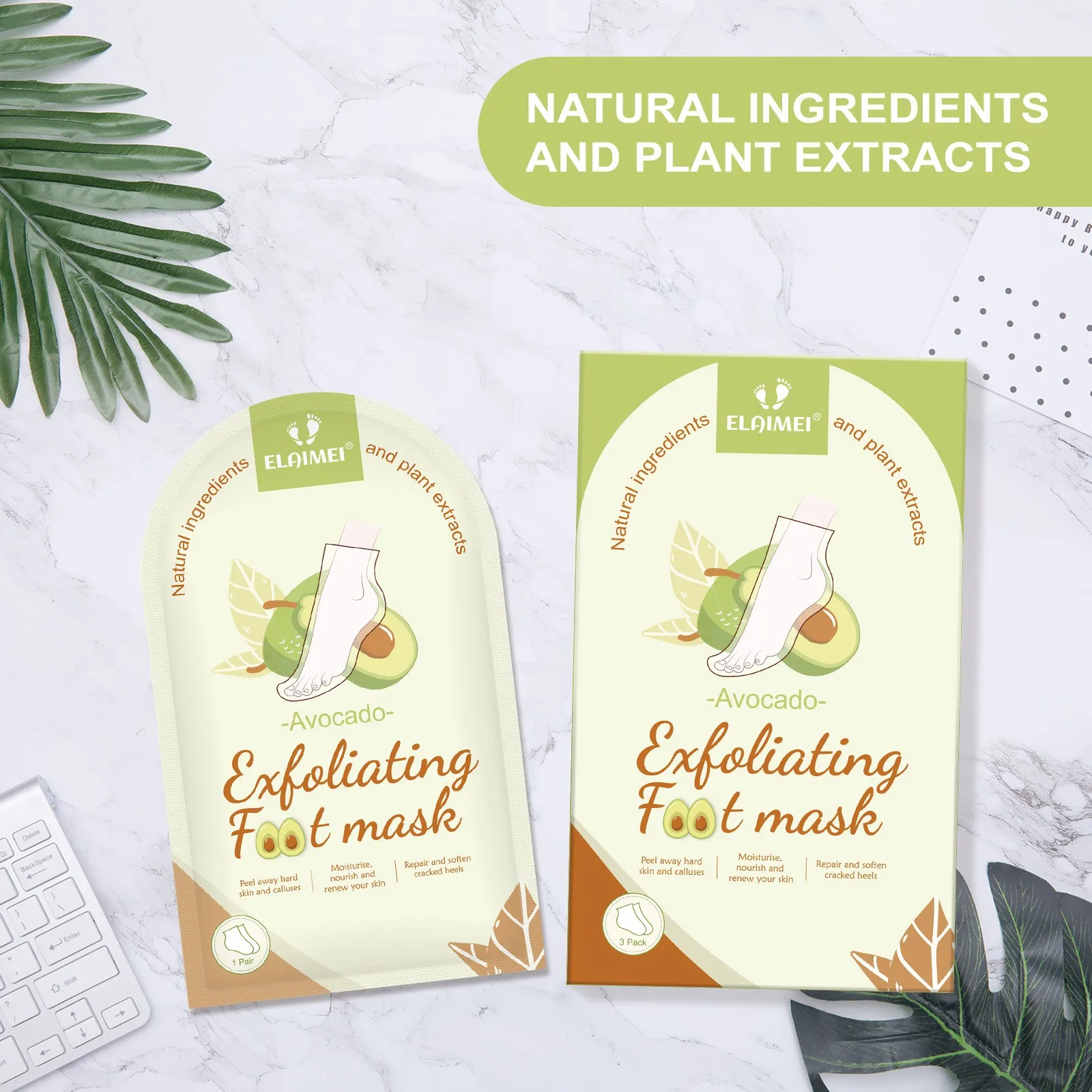 Amazon hot 13 styles 3pair/box Peeling Exfoliating Foot Mask Feet Mask Remove Dead Skin Cuticles Heel Foot Care Pedicure Socks