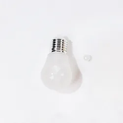 Mini light bulb lip gloss liquid lipstick lip care transparent fruit flavor lip oil no logo Makeupwholesale