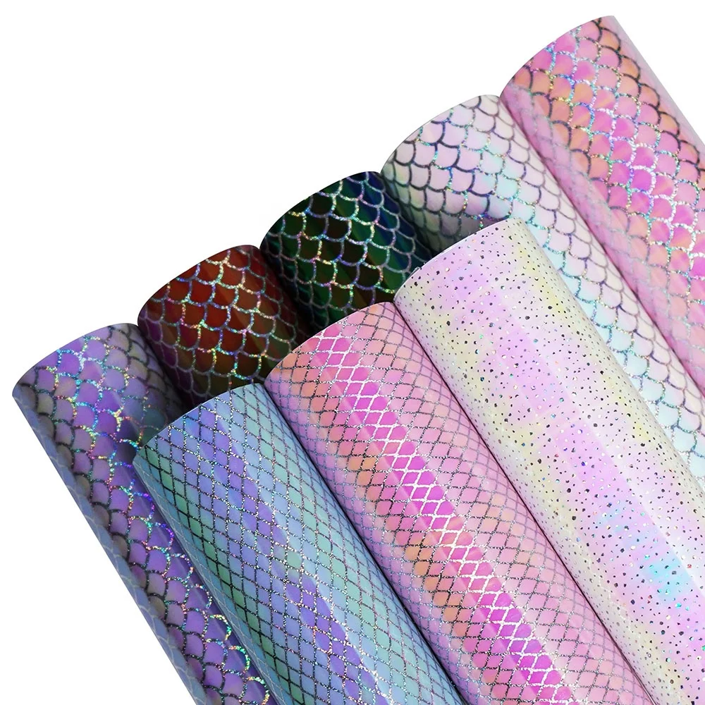 Блестящая искусственная кожа А4 в масштабе, радужная блестящая кожа для ручной работы, сумка, обувь, серьги, чехол для мобильного телефона
