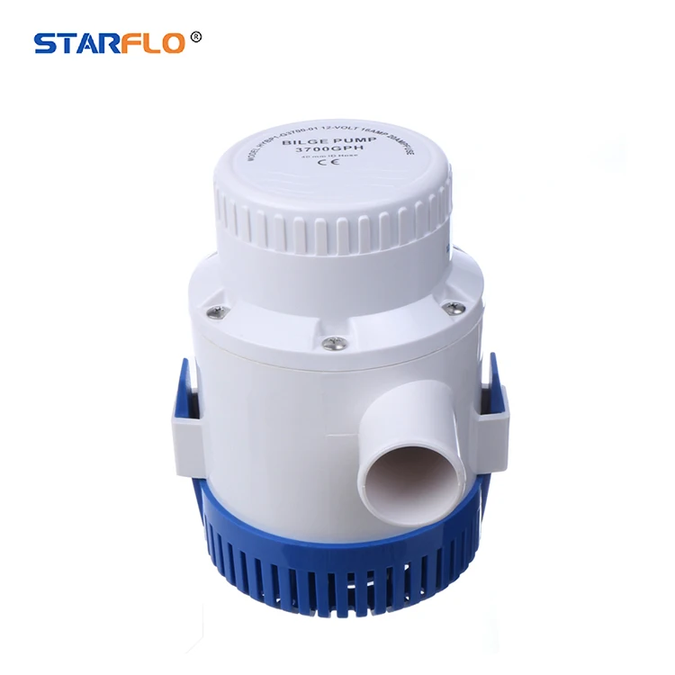 STARFLO 12V DC 3700GPH Wholesale Small Submersible Non Automatic Sea Water Marine Bilge Pump For Boat