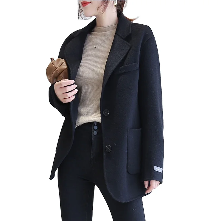 
2020 Winter Cashmere Coat slim Style Young lady Cashmere Jacket 