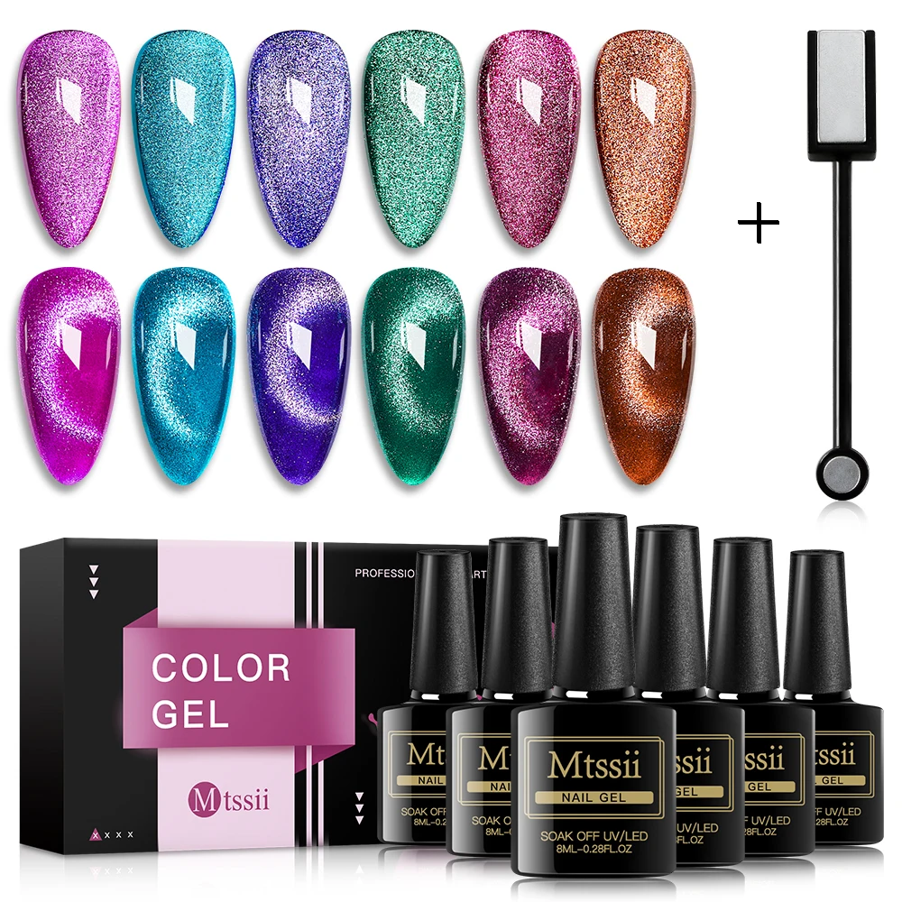 High Quality Professional Color Cat Eye Uv Gel Nail Polish Kit Art Bottle 8Ml Private Label customized Classy uv gel set