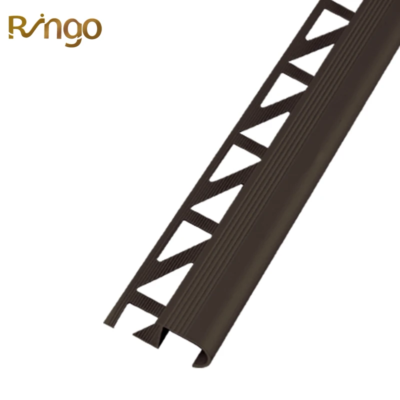 Foshan Ringo Decoration Metal Ceramic Tile Corners Trim Anti Slip Aluminum Stair Nosing Edge