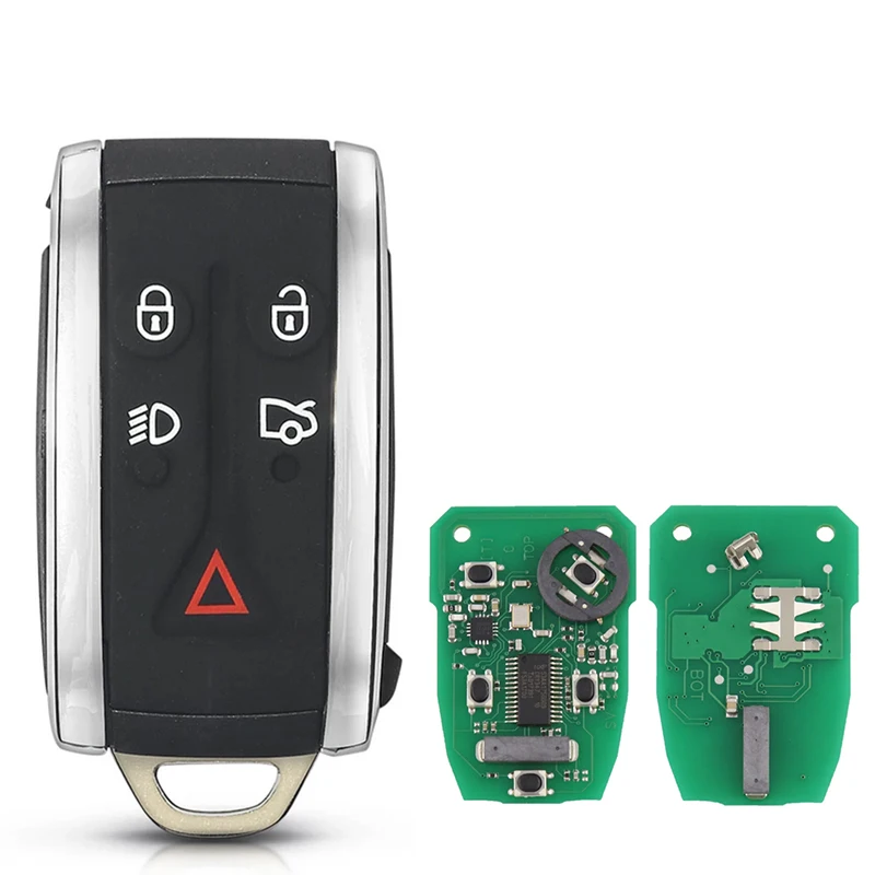 For JAGUAR XF 4+1button FSK433MHz Smart Remote Key PCF7953A HU101 5 Buttons