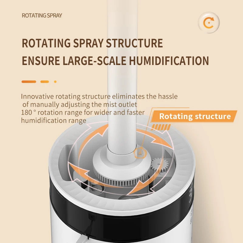 18L  Big Tank 600ML/H Floor Standing Cool Or Warm Mist  Ultrasonic Air Humidifier Add Essential Oil Home, Commercial Optional