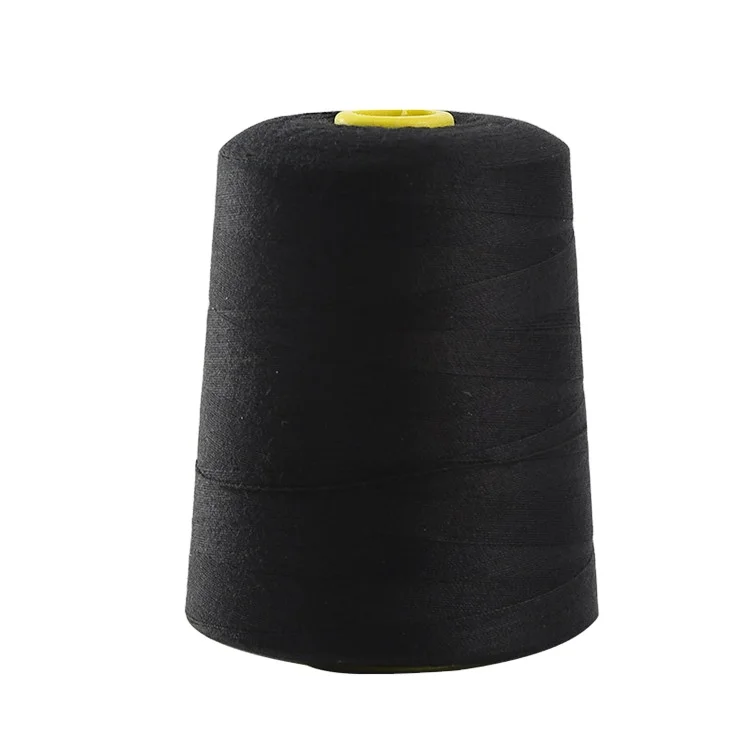 Polyester hot melt sewing thread  100% sewing thread polyester staple fiber  two thread sewing