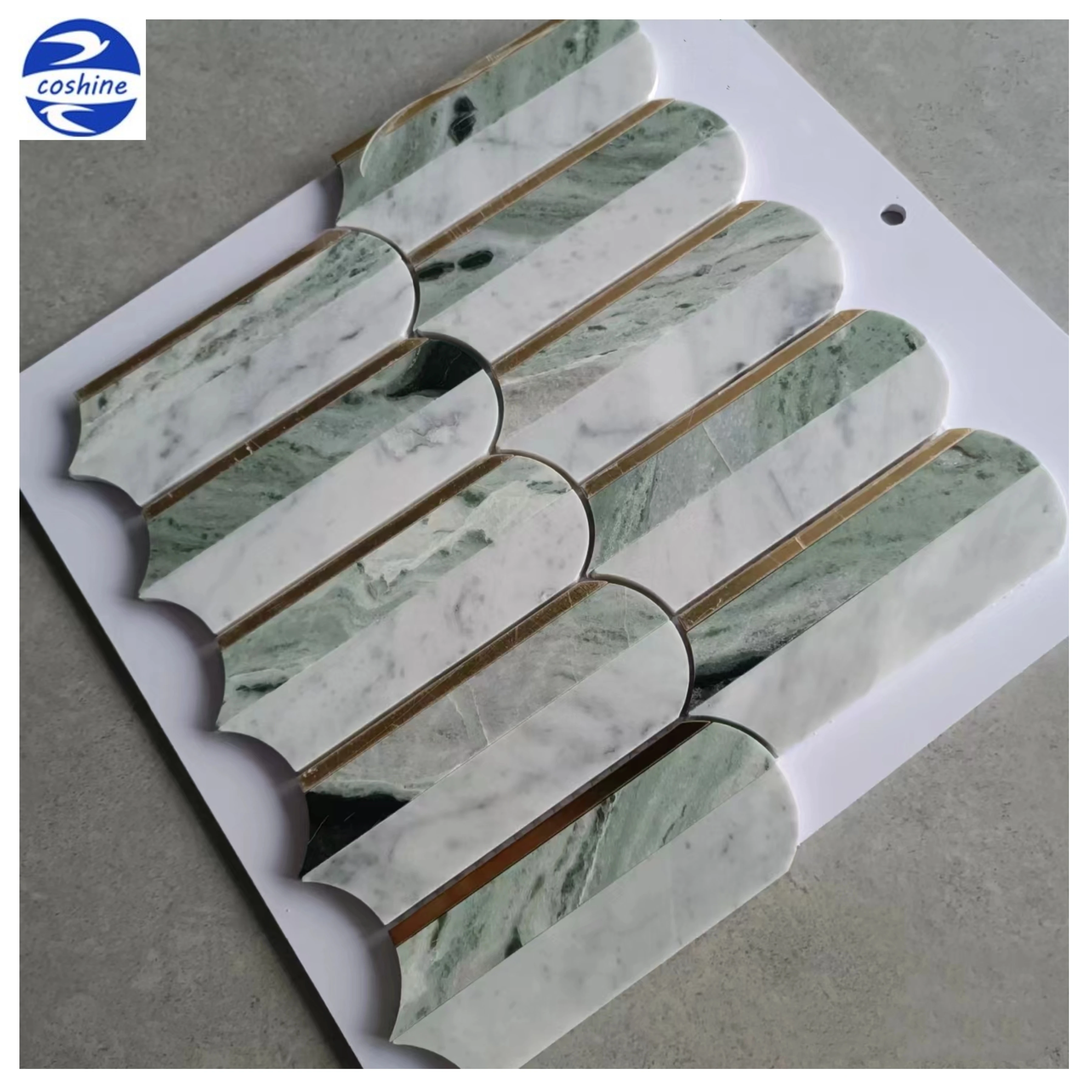 Natural Beautiful Exotic Green Marble Tile Slab Stone With Veins For Indoor Outdoor Hotel Villa Garden Wall Panel Flooring Tiles