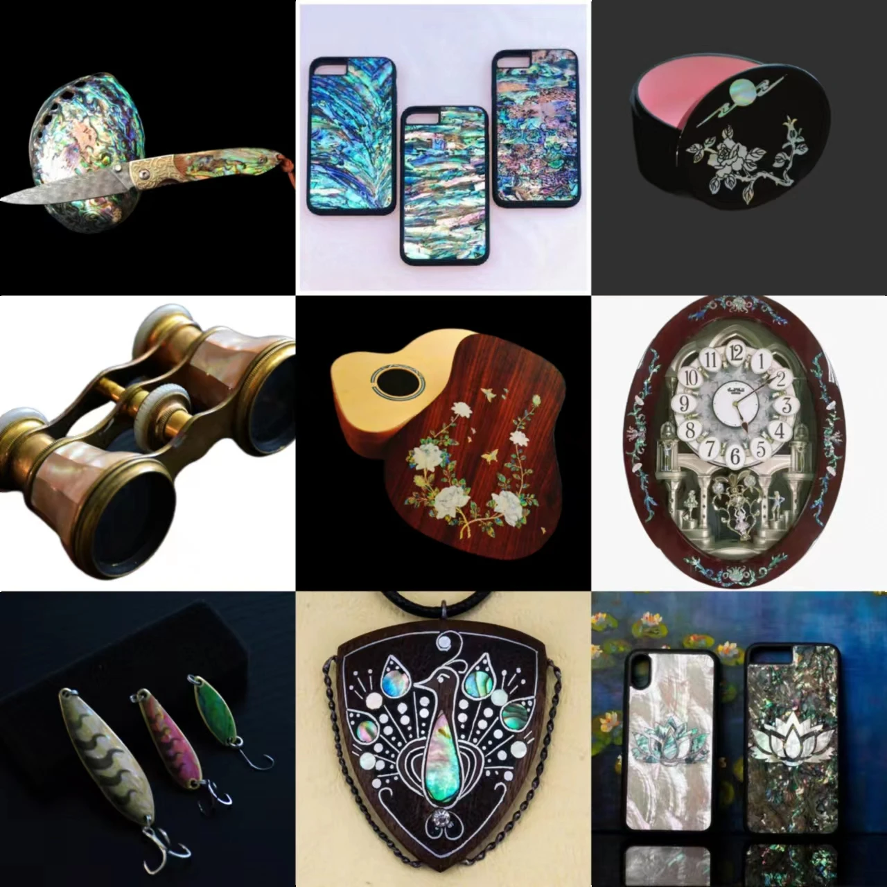 Customizable Mother of pearl shell veneer paua abalone paper laminate shell sheet DB-005