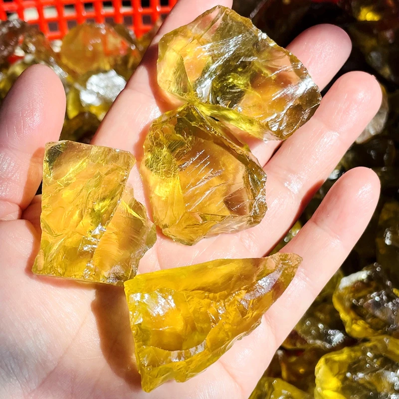 High Quality Brazil Citrine Crystal Gemstone Raw Clear Citrine Rough Tumbled Stone