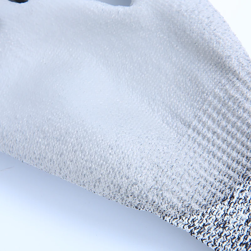 Machine Needle Seamless Knitted Gants PPE Cut Resistant Glove PU Coated For Industrial Use Anti Cut Work Safety Construction Luv