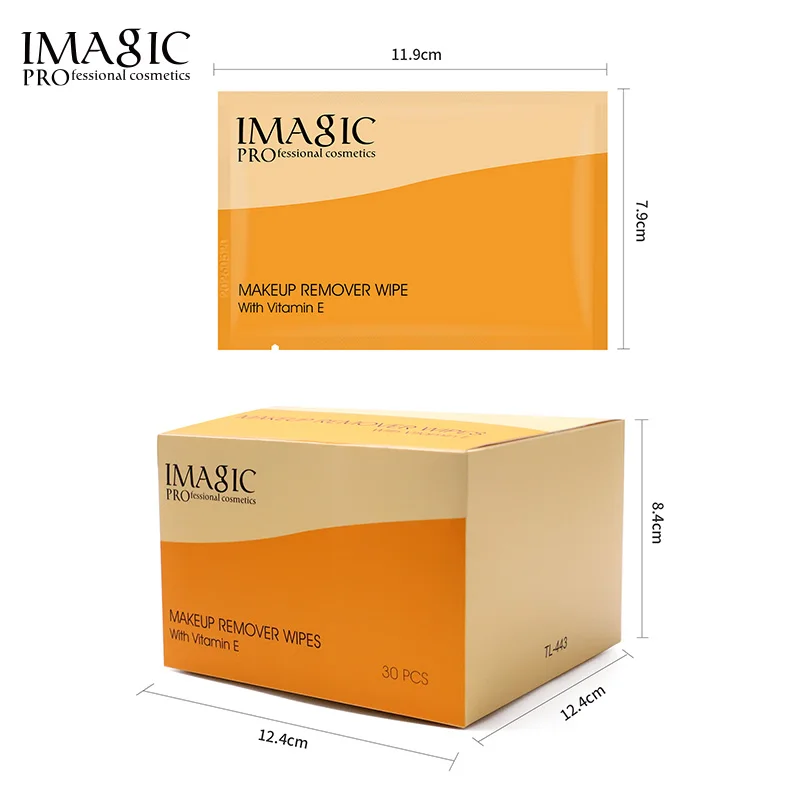 IMAGIC 30 Tablets Disposable Facial Cleaning Sheet Makeup Remover Wet Wipe Gentle Deep Cleansing Wipes