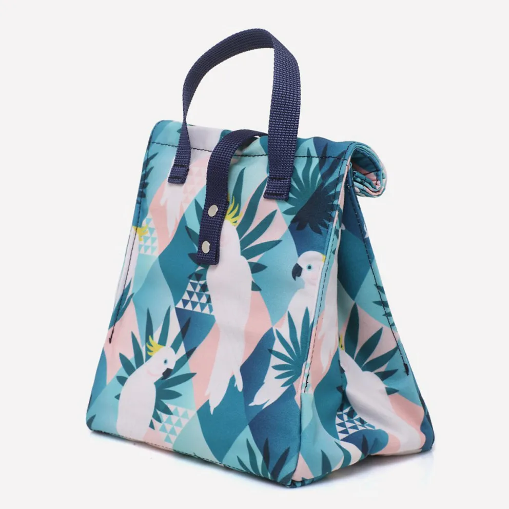 Wholesale Best Quality Oxford Fabric Sky Blue Shoulder Tote Insulated Cooler Lunch bag For Women